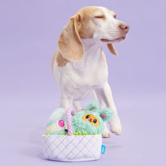 BARK Easter Bundle Plush Multi-Part + Tug + Enrichment Dog Toy
