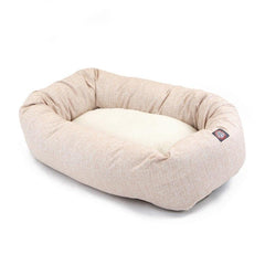 Palette Heathered Sherpa Bagel Dog Bed