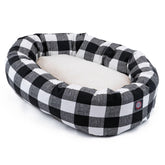 Anderson Check Sherpa Bagel Dog Bed