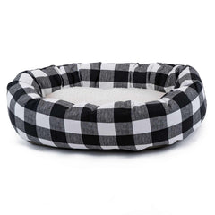 Anderson Check Sherpa Bagel Dog Bed