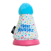 Treat Yourself Party Hat Durable Super Chewer Dog Toy