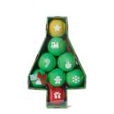 Deck The Balls Plush 8 Squeaky Tennis Balls Fetch Dog Toy