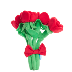 Bouquet of Roses Plush Multi-Part + Tug Dog Toy