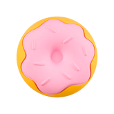 Dunkin'® Strawberry Donut Durable Super Chewer Dog Toy