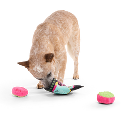 Space Yums! Plush Multi-Part + Enrichment + Fetch Dog Toy