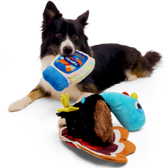 Gobzilla Plush Extra-Large + 2-in-1 Rip and Reveal Dog Toy
