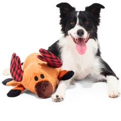 Buffalo Plaid Blitzen Plush Tug + Extra-Large Dog Toy