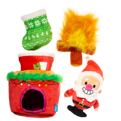 Mutts Be Santa Plush Extra-Large Enrichment + Multi-Part Dog Toy