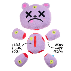 Deady Bear Plush Extra-Large Multi-Part + Enrichment Dog Toy