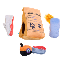 Buried Evidence Plush Multi-Part Enrichment Dog Toy