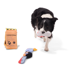 Buried Evidence Plush Multi-Part Enrichment Dog Toy