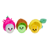 Fruity Cutie Tropical Trio Plush Multi-Part + Fetch Dog Toy