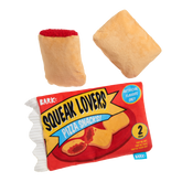 Squeak Lovers Pizza Snacks Plush Multi-Part + Enrichment Dog Toy