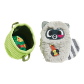 Rickie Racoon the Trash Tycoon Plush Enrichment + Multi-Part Dog Toy