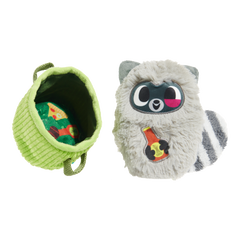 Rickie Racoon the Trash Tycoon Plush Enrichment + Multi-Part Dog Toy