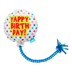 Yappy Birthday Balloon Plush Tug Dog Toy