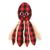 Plaid Ollie the Octopus Whip-n-Flip Plush Tug Dog Toy