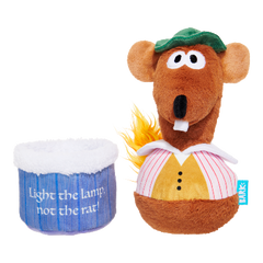 Lamplighter Rizzo the Rat Plush Multi-Part Dog Toy