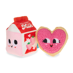 Squeak Heart Snack Plush Multi-Part Dog Toy