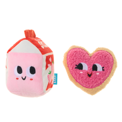 Squeak Heart Snack Plush Multi-Part Dog Toy
