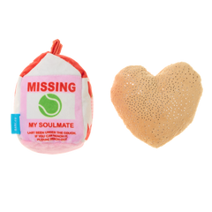 Squeak Heart Snack Plush Multi-Part Dog Toy