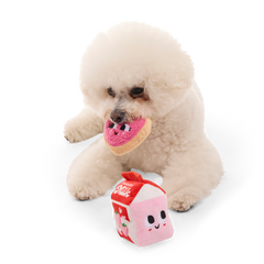 Squeak Heart Snack Plush Multi-Part Dog Toy