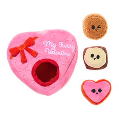 My Furry Valentine Chocolicks Plush Multi-Part + Enrichment Dog Toy