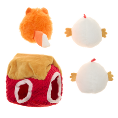 Hen Party Plush Multi-Part + Enrichment Dog Toy