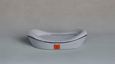 Timeless Dog Bed in Blue Blood Ticking