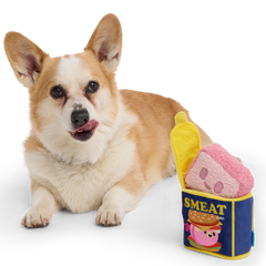 Canned Smeat Plush Multi-Part + Enrichment Dog Toy