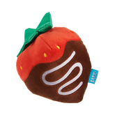 Chocolate Slobber Strawberry Plush Fetch Dog Toy