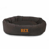 Velvet Bagel Dog Bed - Personalized