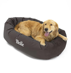 Velvet Bagel Dog Bed - Personalized