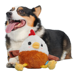 Cock-A-Doodle Dude Plush Tug + Fetch Dog Toy