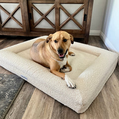 Bouclé Orthopedic Memory Foam Bed
