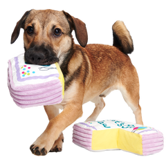 Piece Of Sheet Cake Plush Multi-Part Dog Toy