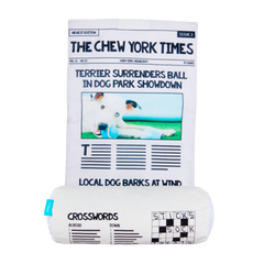 The Chew York Times Plush Tug + Enrichment Dog Toy