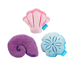 Fetchin' Squeakshells Plush Multi-Part Dog Toy