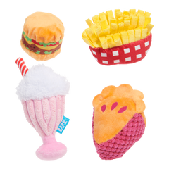 Dine & Dash Bundle Plush Multi-Part Dog Toy