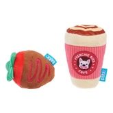 French Kiss Coffee Kit Plush Multi-Part Dog Toy