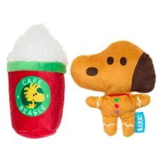 Gingersnoop Latte Multi Part Plush Dog Toy