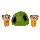 Mchanga & Mwanga Meerkat Plush Enrichment + Multi-Part Dog Toy