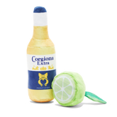 Corgiona With Lime Plush Multi-Part Dog Toy