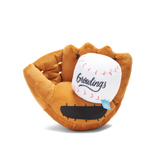 Growlings Baseball Glove Plush Multi-Part + Fetch Dog Toy