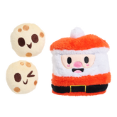 Santa's Jolly Cookie Jar Plush Multi-Part Dog Toy