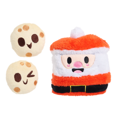 Santa's Jolly Cookie Jar Plush Multi-Part Dog Toy
