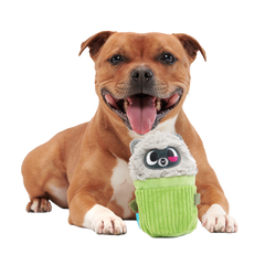 Rickie Racoon the Trash Tycoon Plush Enrichment + Multi-Part Dog Toy