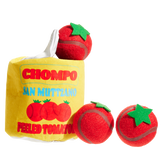 San Muttzano Tomatoes Plush Multi-Part Enrichment + Fetch Dog Toy