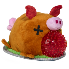 Squeakling Pig Plush Multi-Part + Enrichment + Fetch Dog Toy