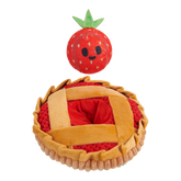 Strawberry Pie Plush Multi-Part + Enrichment Dog Toy